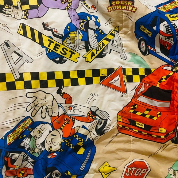 Vintage 1992 Tyco Industries Crash Dummies comforter - Picture 3 of 4